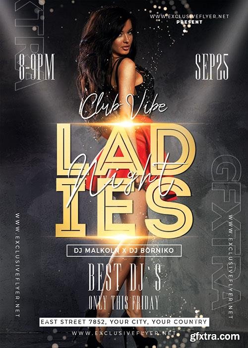 Psd flyer ladies night flyer design templates