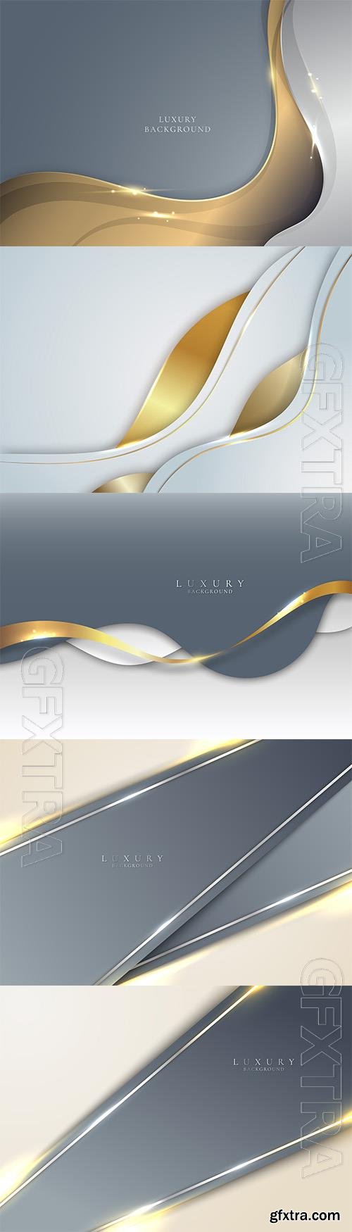 Vector abstract gray stripes with shiny silver lines with lighting effect on cream background