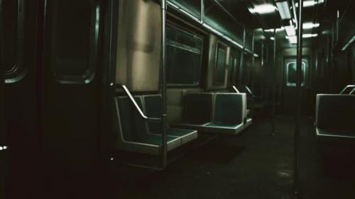 Videohive - Empty Subway Wagon Using New York City Public Transportation System - 42950737 - 42950737