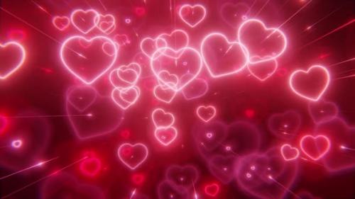 Videohive - Neon Hearts Particles - 42953595 - 42953595