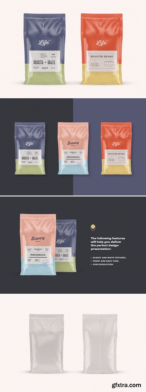 Standing Coffee Bag Mockups XQZ7LEQ