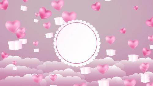 Videohive - Love Background With Heart Balloons Flying - 42973287 - 42973287