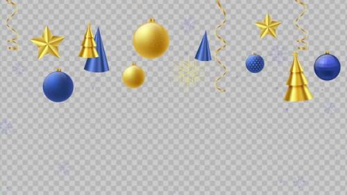 Videohive - Christmas Ball Hanging Background With Alpha - 42973292 - 42973292