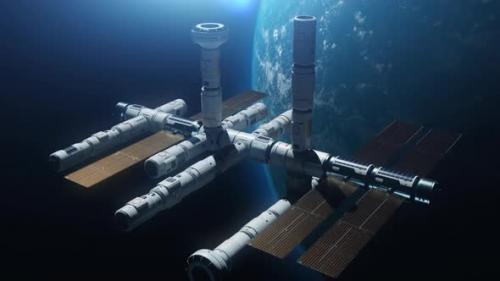 Videohive - construction of a new space station in orbit of the earth . time-lapse on the theme of space - 42974598 - 42974598