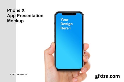 Phone x - App Presentation Mockup 7DKRDMM