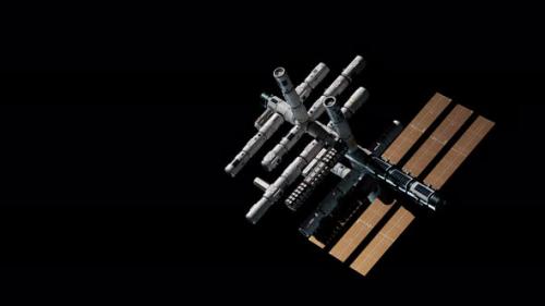 Videohive - space station flying in space, the concept of space technology development. - 42974664 - 42974664