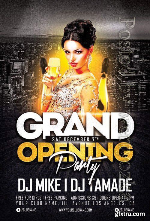 Psd flyer Grand opening party design templates