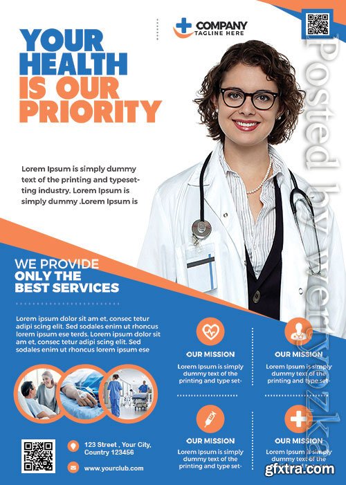 Psd flyer Health Care design templates