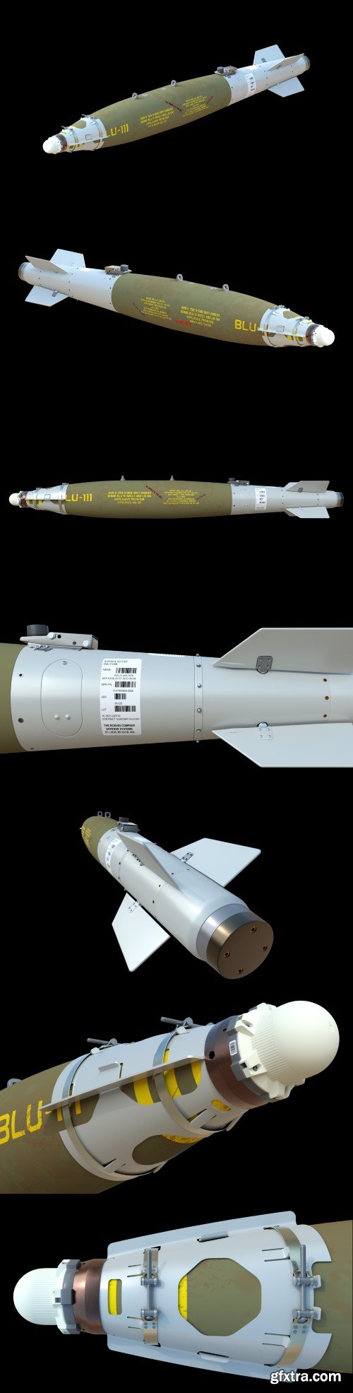 GBU 38 JDAM Bomb 3d model