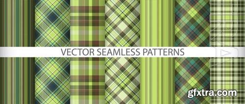 Vector set vector background seamless plaid textile tartan fabric pattern texture check