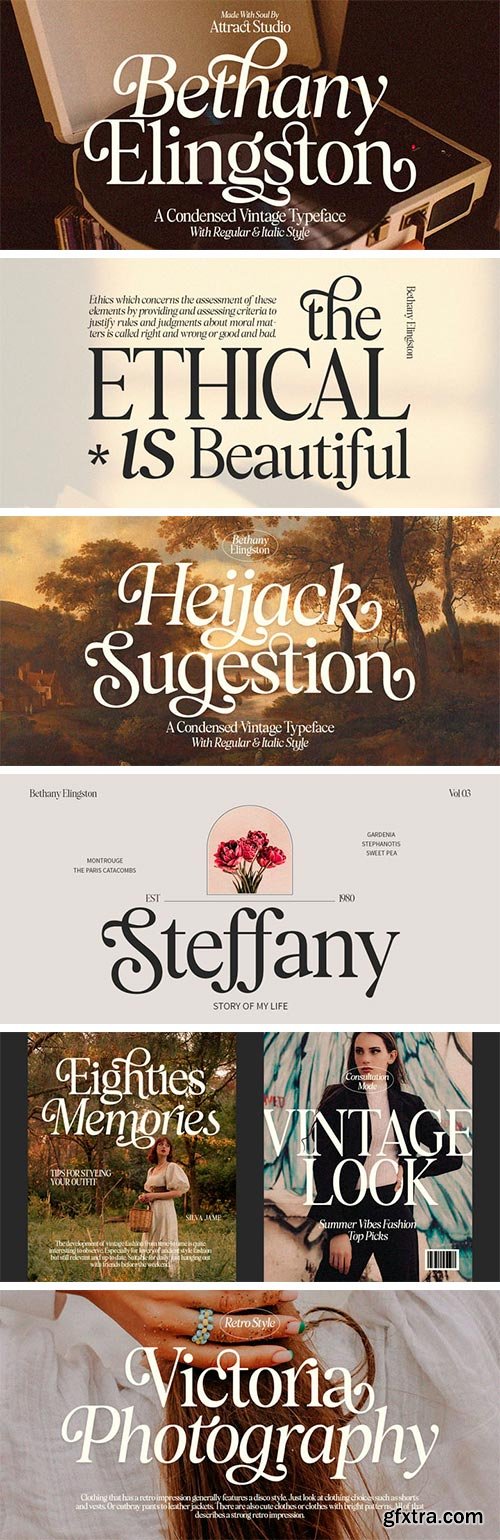 Bethany Elingston Font Family