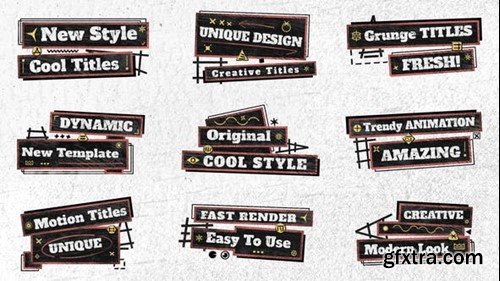 Videohive Black Grunge Titles 42973022