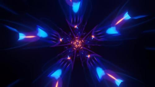 Videohive - Rotating Blue Purple Kaleidoscope Abstract Background - 42965075 - 42965075