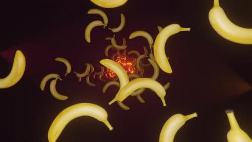 Videohive - Rotating Banana Hypnotic VJ Infinite Seamless Loop Background - 42965277 - 42965277