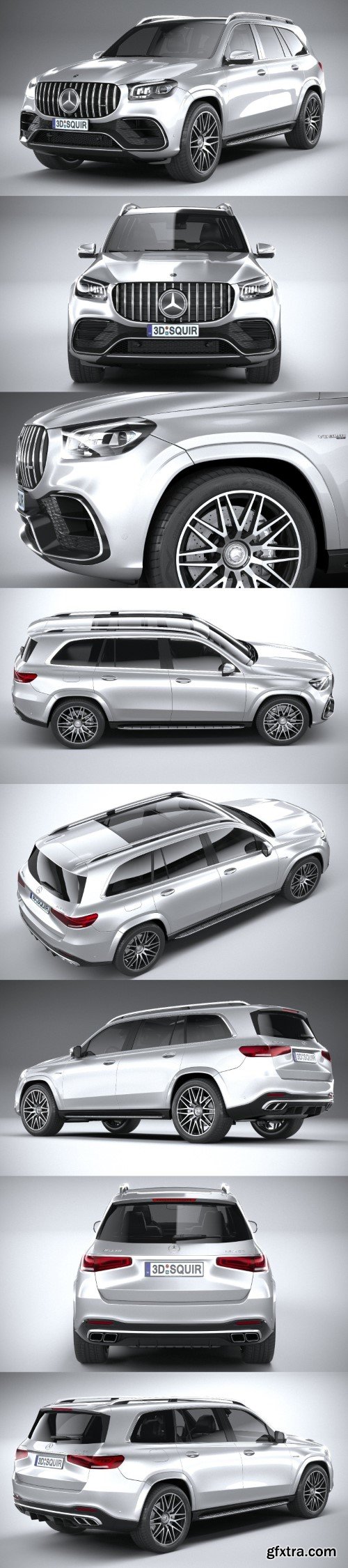 Mercedes-Benz GLS63 AMG 2021 3d model