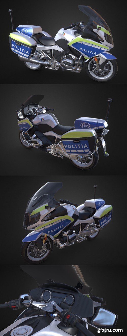 Romanian Police Motorbike High-poly 3D model