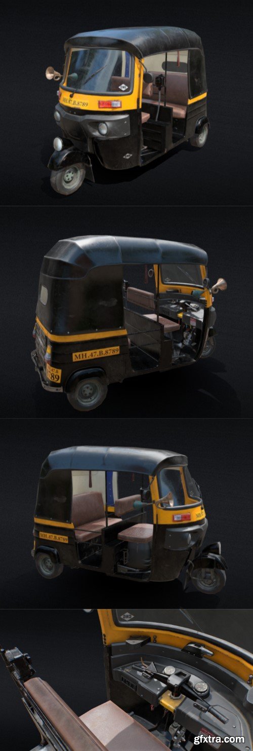 Mumbai Auto Rickshaw 3d model