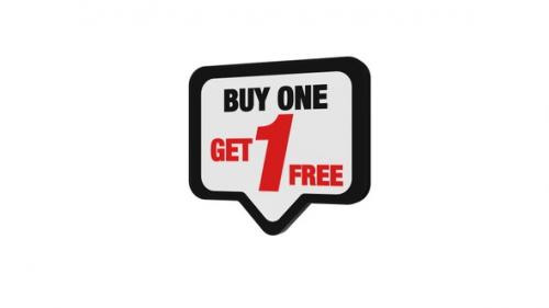 Videohive - Buy One Get One Discount Badge Light Black - 42968902 - 42968902