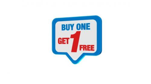 Videohive - Buy One Get One Discount Badge Light Blue - 42968903 - 42968903