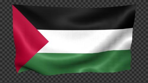 Videohive - Palestine Flag Waving Looped - 42968979 - 42968979