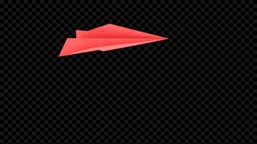 Videohive - Paper Plane Flying On The Air Light Red V4 - 42970725 - 42970725