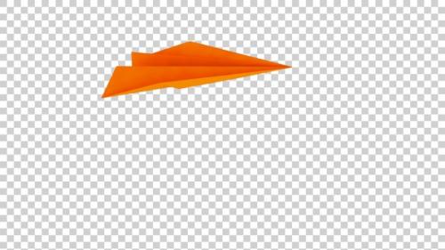 Videohive - Paper Plane Flying On The Air Orange V4 - 42970726 - 42970726