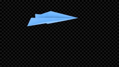 Videohive - Paper Plane Flying On The Air Light Blue V4 - 42970728 - 42970728