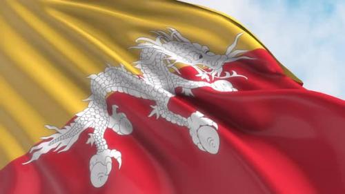 Videohive - Bhutan Flag Waving - 42970755 - 42970755