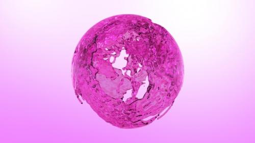 Videohive - Pink Color Water Splash Ball - 42970772 - 42970772