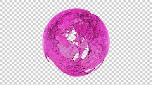 Videohive - Pink Color Water Splash Ball Alpha - 42970776 - 42970776