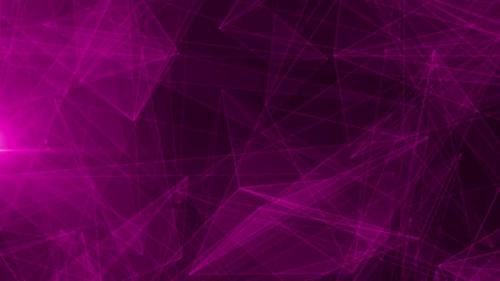 Videohive - Connected Lines And Shapes On A Plexus Surface Pink - 42970786 - 42970786