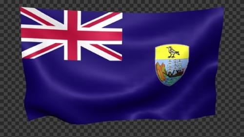 Videohive - Saint Helena Flag Waving Looped - 42971073 - 42971073