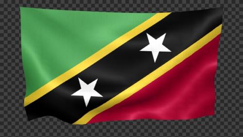 Videohive - Saint Kitts And Nevis Flag Waving Looped - 42971074 - 42971074