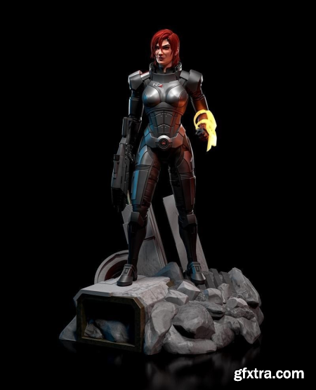 Commander Shepard Female – 3D Print Model