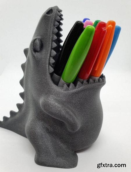 Dinosaur Gluttonous Pencil Holder – 3D Print Model