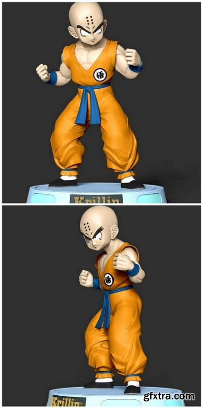 Krillin – Dragon Ball Fanart – 3D Print Model