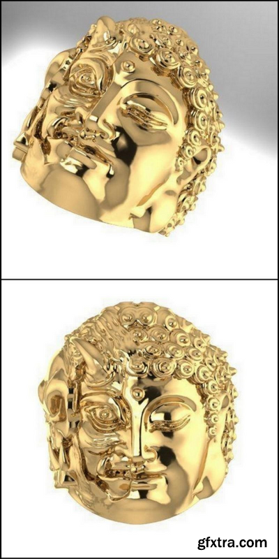 Ring Buddhism and devil – 3D Print Model