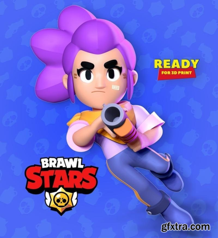 Shelly – Brawl Stars Fanart – 3D Print Model