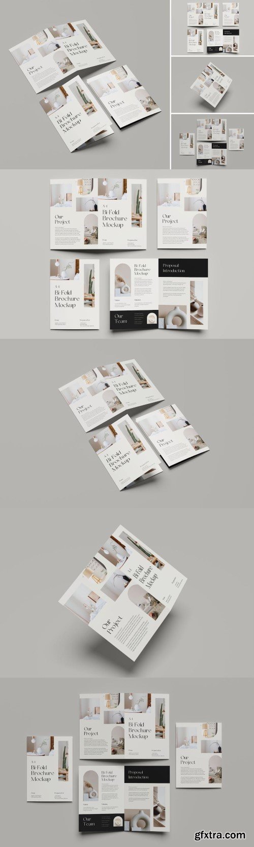 A4 Bi-Fold Brochure Mockup 3AAUHPA