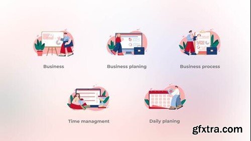 Videohive Business Process  - Light Red and Blue Concepts 42973229