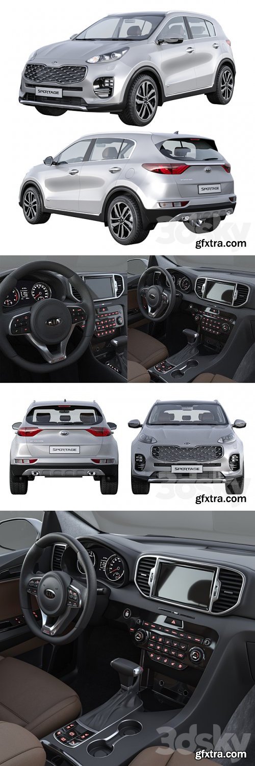 Kia sportage 2020 3d model