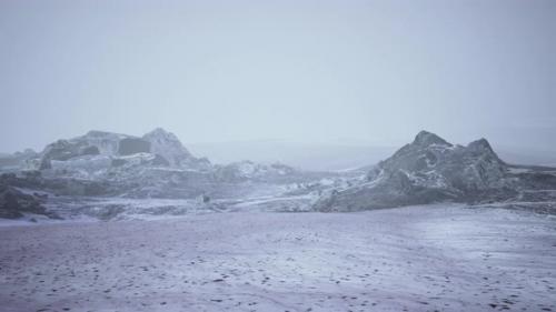 Videohive - Dramatic Winter Dark Desert Steppe on a Highland Mountain Plateau - 42949194 - 42949194