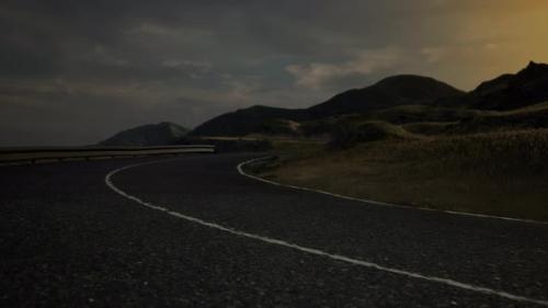 Videohive - Road By the Sea in Sunrise Time - 42949305 - 42949305