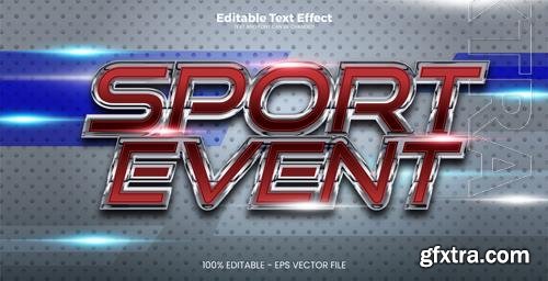 Vector sport event editable text effect in modern trend style