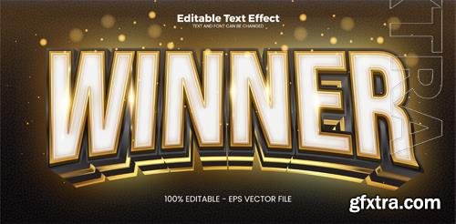 Vector winner editable text effect in modern trend style