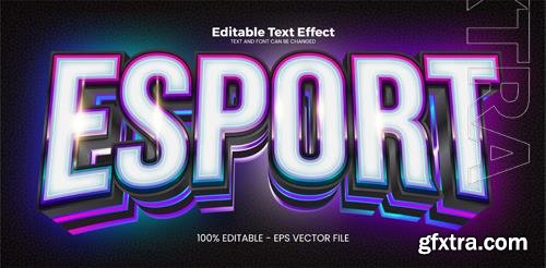 Vector esport editable text effect in modern trend style