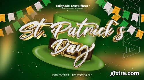 Vector st patricks day editable text effect in modern trend