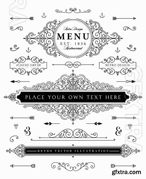 Vector ornamental template design