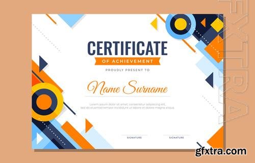 Vector flat modern certificate template