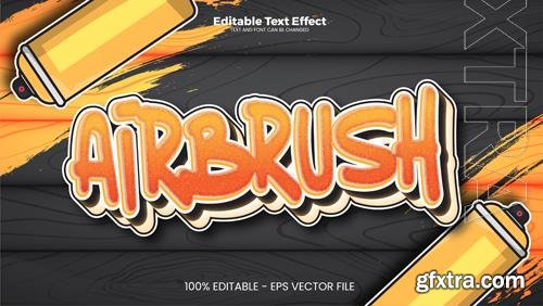 Vector airbrush editable text effect in modern trend style